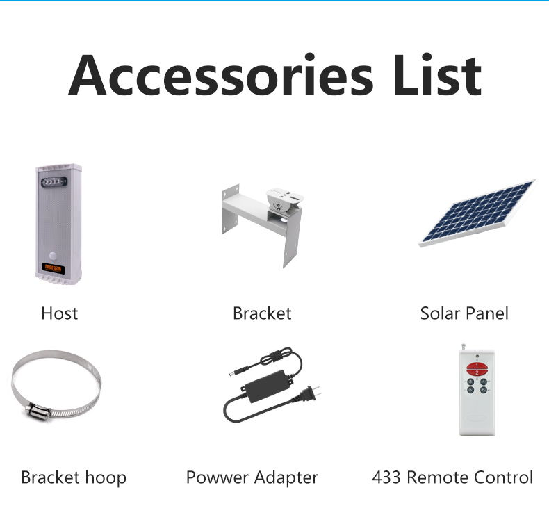 PR-MA400 Solar Panel Outdoor Motion Detection Alarm